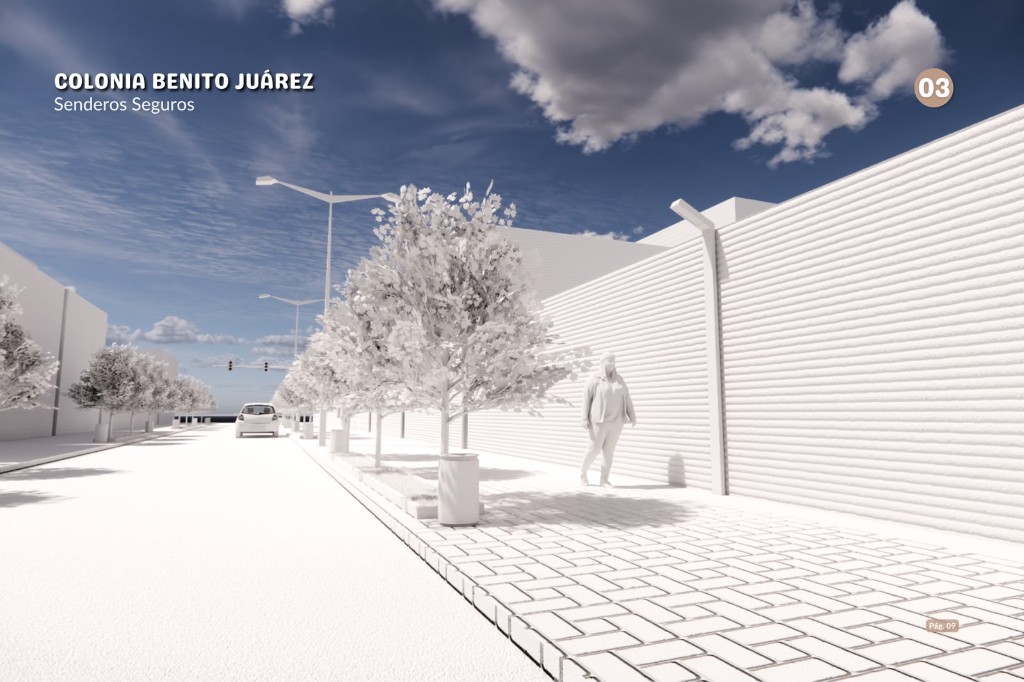 Modelo en blanco del sendero seguro
